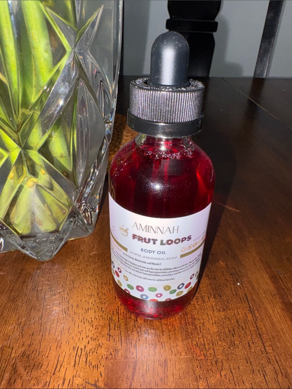 Aminnah Fruit Loops Body Oil — Red Nourishing Moisturizer. New